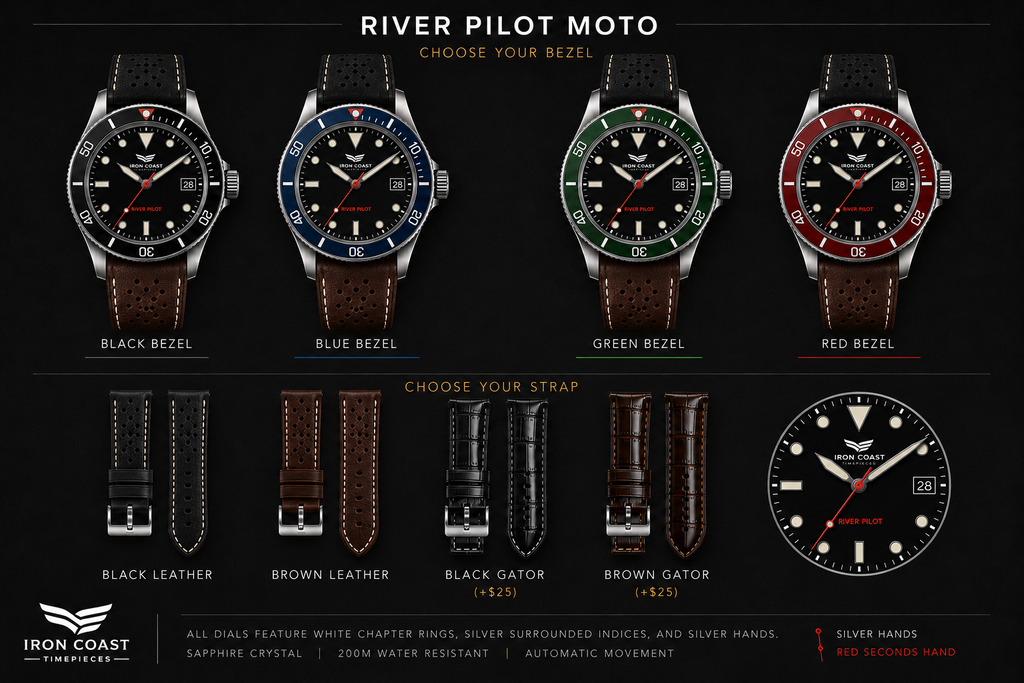 IRON COAST — River Pilot - Black Dial
