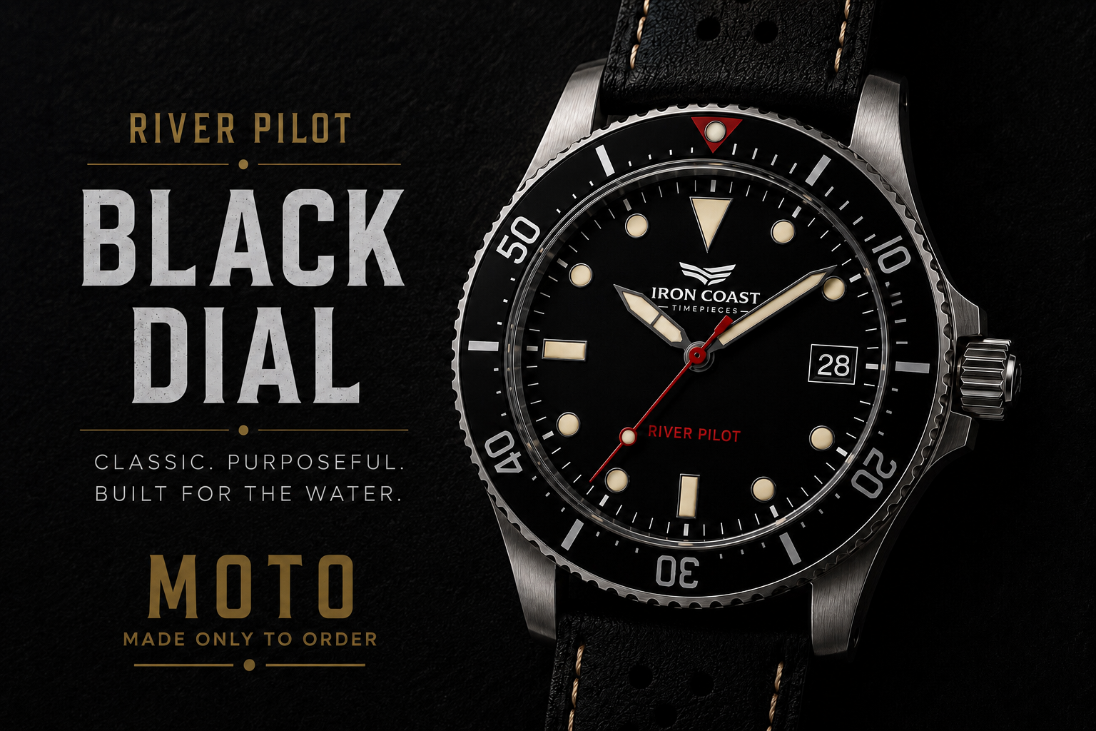 IRON COAST — River Pilot - Black Dial