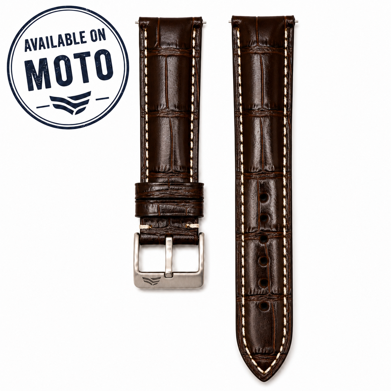 Leather - Crocodile Grain - Chocolate Brown