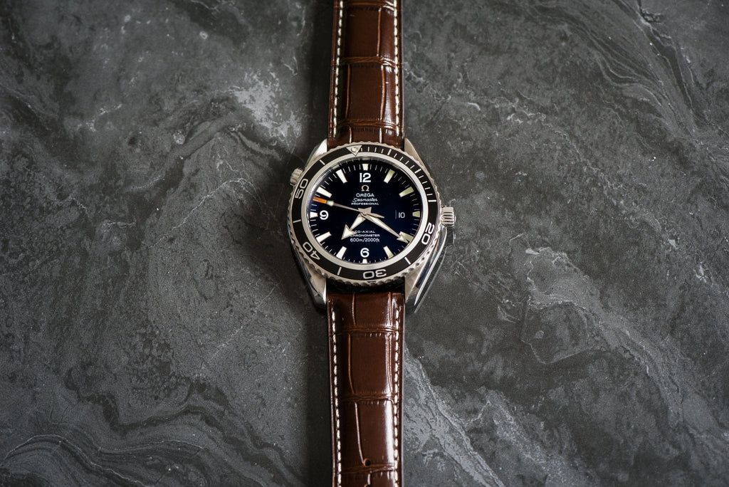 Leather - Crocodile Grain - Chocolate Brown