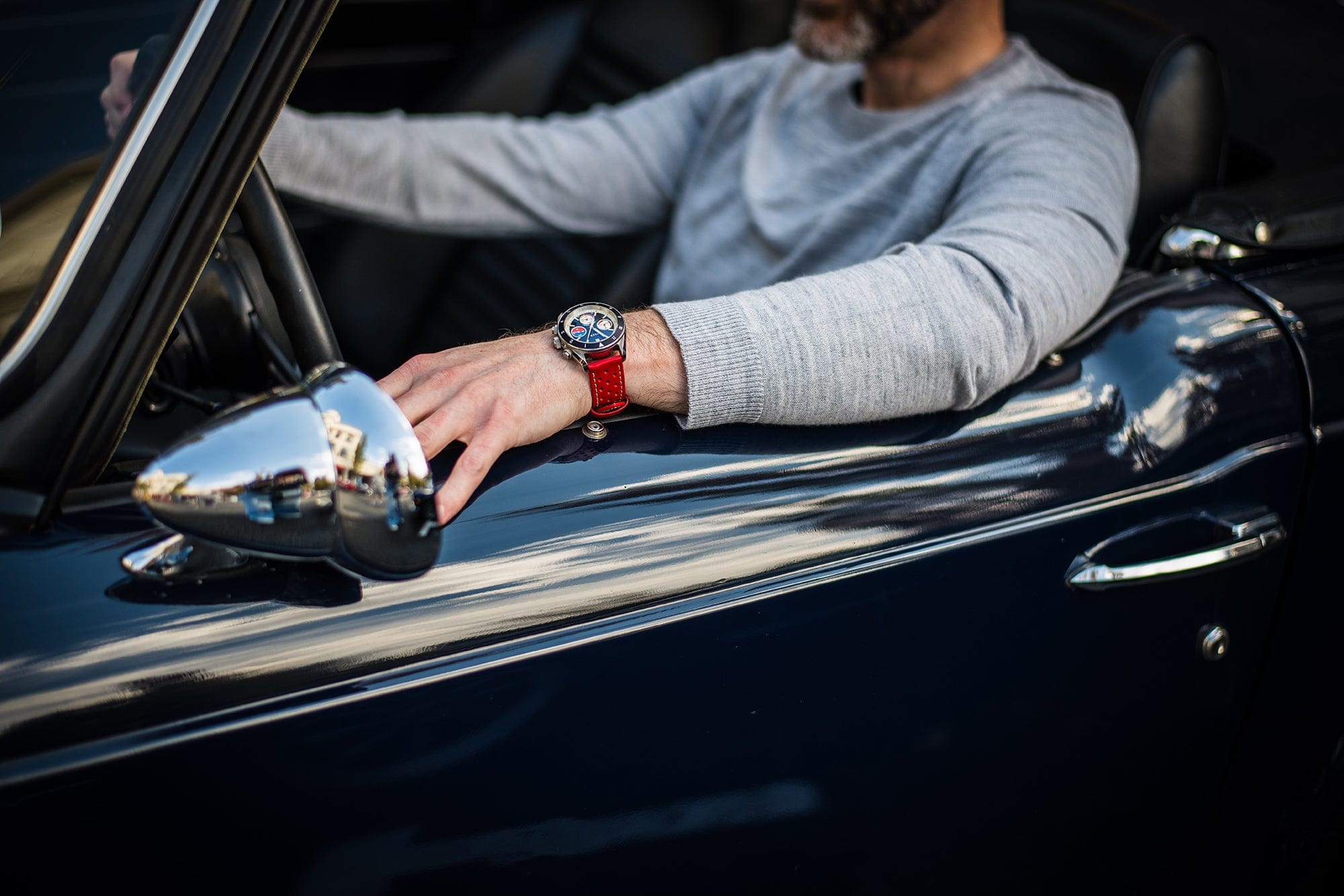 Leather Sport Grip - Stop Red